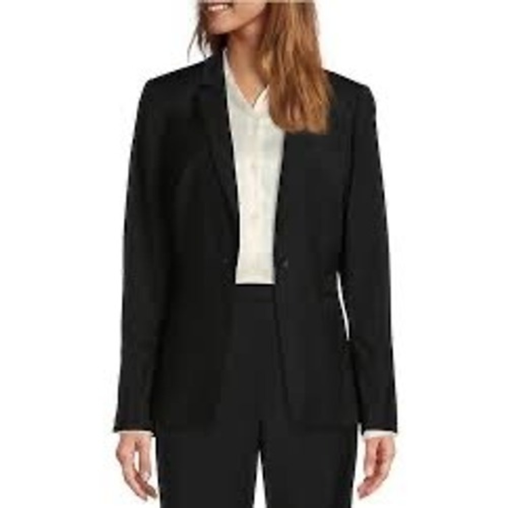 Antonio Melani Navy Blue Single Button Blazer Stretch - Size 2
